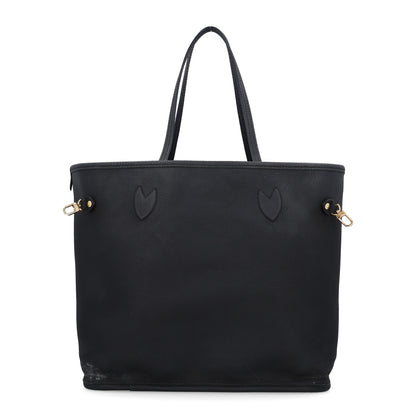 Louis Vuitton Monogram Calfskin Neo Neverfull Inside Out MM Black 4 of 18