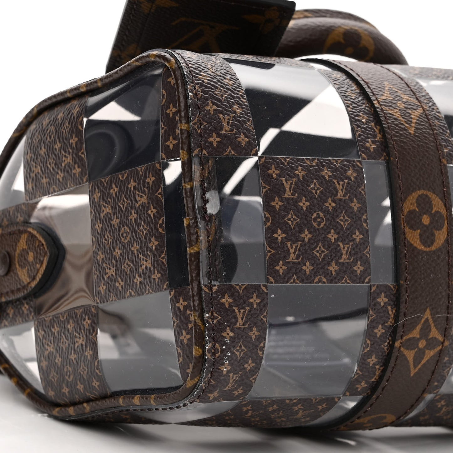 PVC Monogram Chess Keepall Bandouliere 25