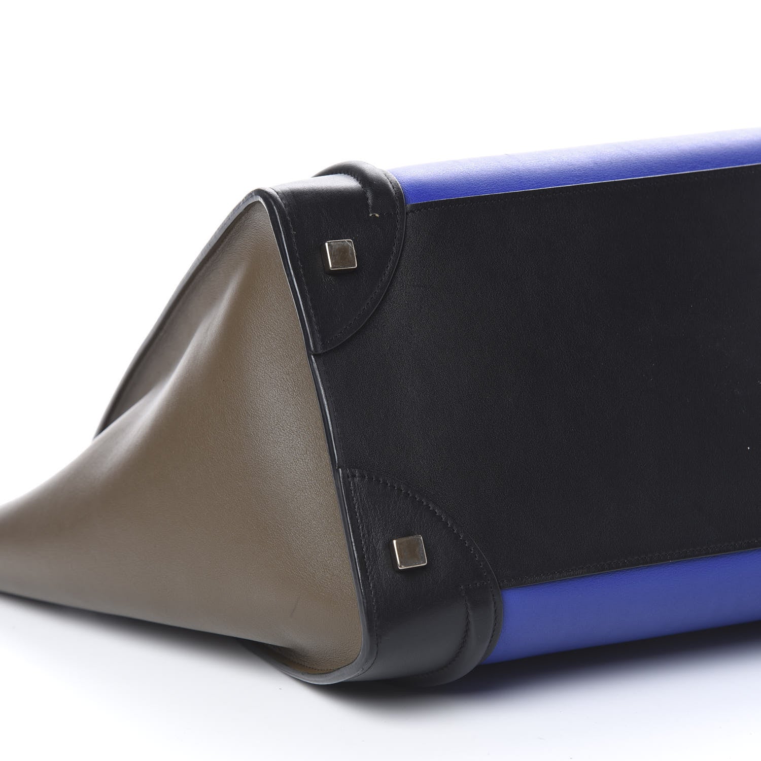 Celine Grained Calfskin Mini Tri-Color Luggage Indigo 8 of 10