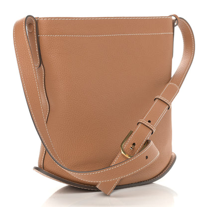 Delvaux Taurillon Pin Daily Surpique Bucket Vegetal Ivory 3 of 7