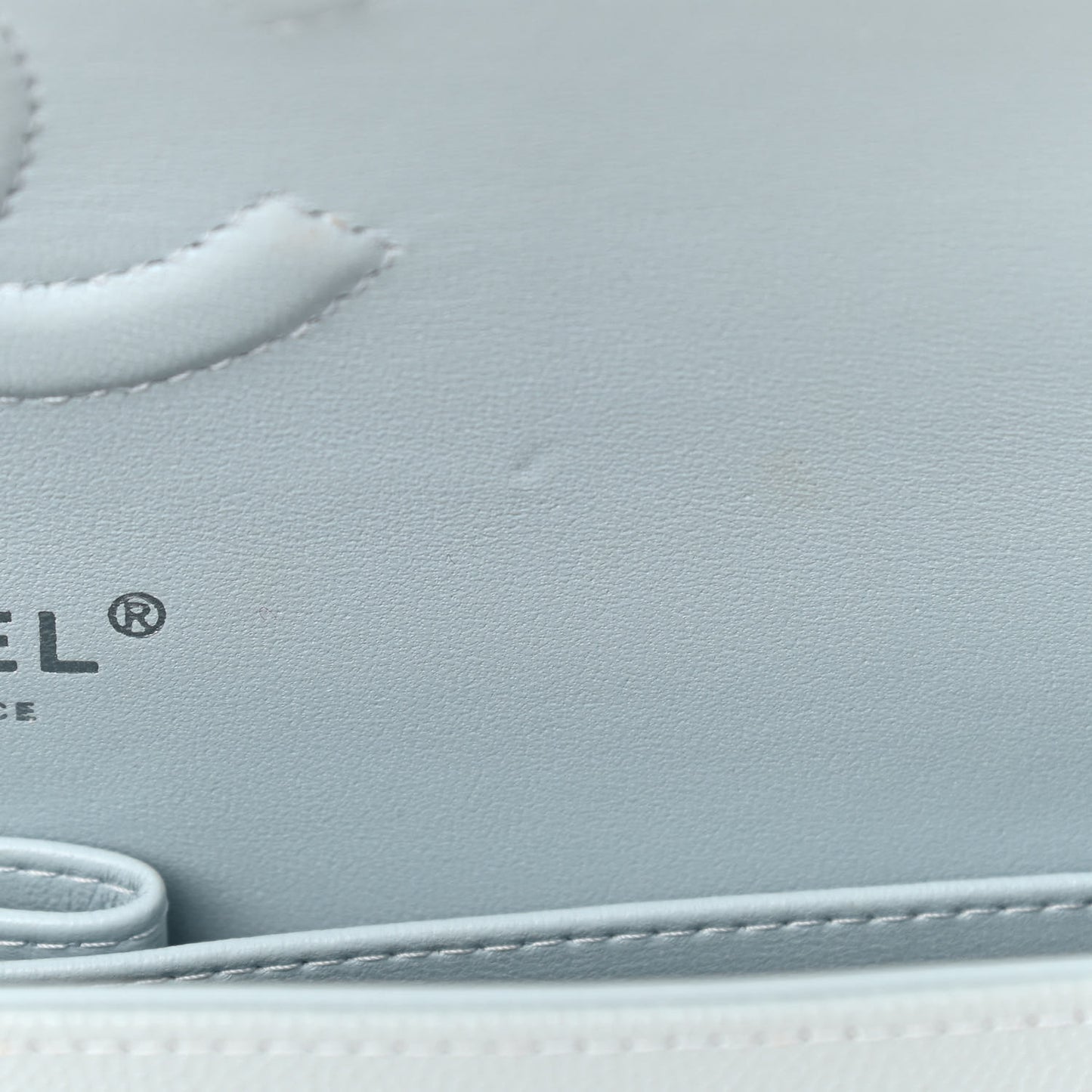 Caviar Quilted Medium Double Flap Light Blue
