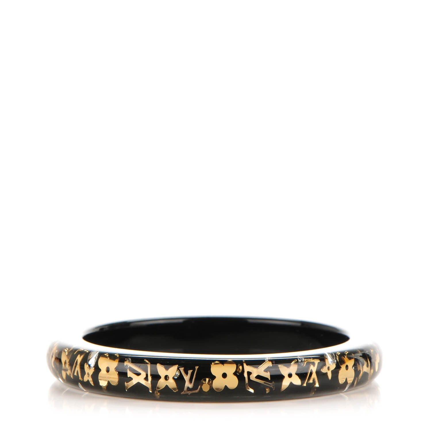 Louis Vuitton Resin Swarovski Medium Inclusion Bracelet PM Black 1 of 2