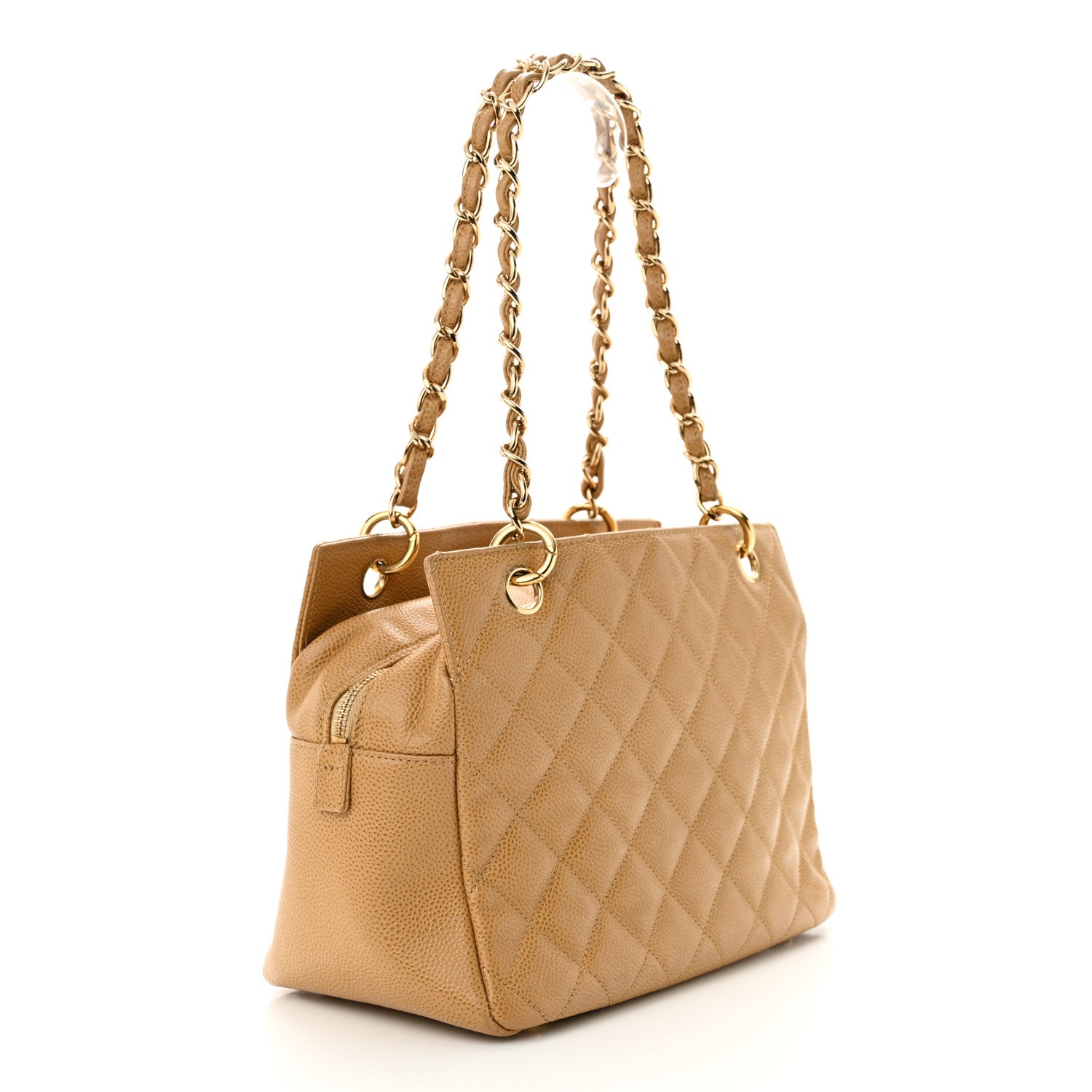 Chanel Caviar Quilted Petit Timeless Tote PTT Dark Beige 3 of 14