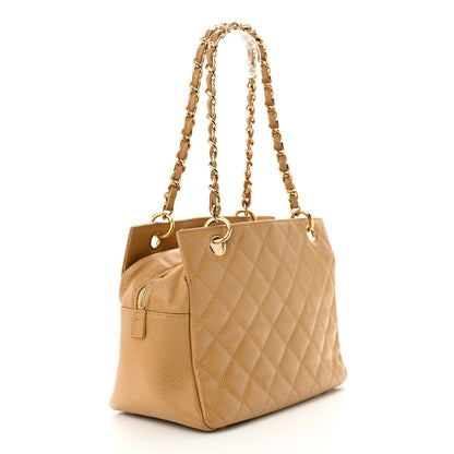 Chanel Caviar Quilted Petit Timeless Tote PTT Dark Beige 3 of 14
