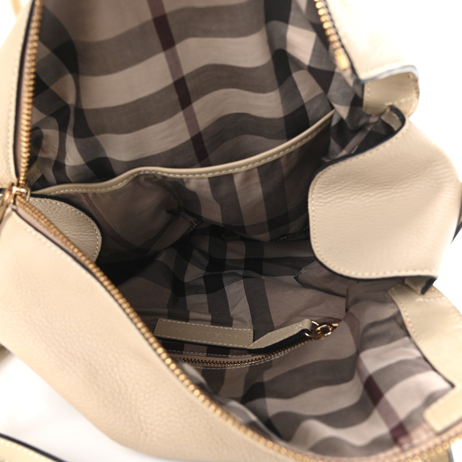 Burberry Calfskin Satchel Limestone 5 of 14