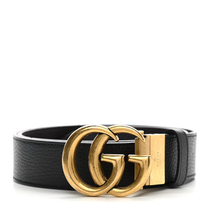 Gucci Calfskin Double G Reversible 37mm Belt 100 40 Black Cocoa 1 of 7