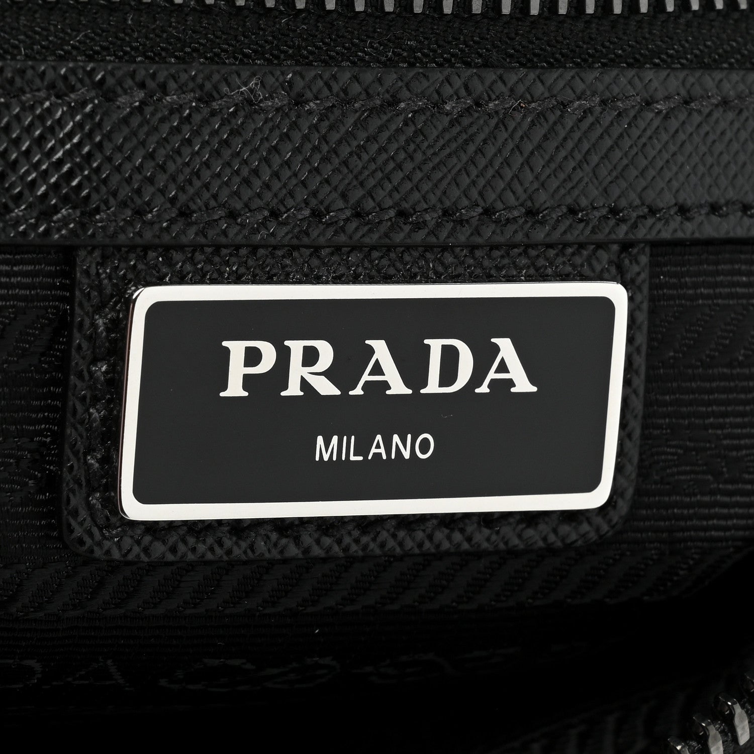Prada Tessuto Nylon Saffiano Flap Messenger Bag Black 7 of 9