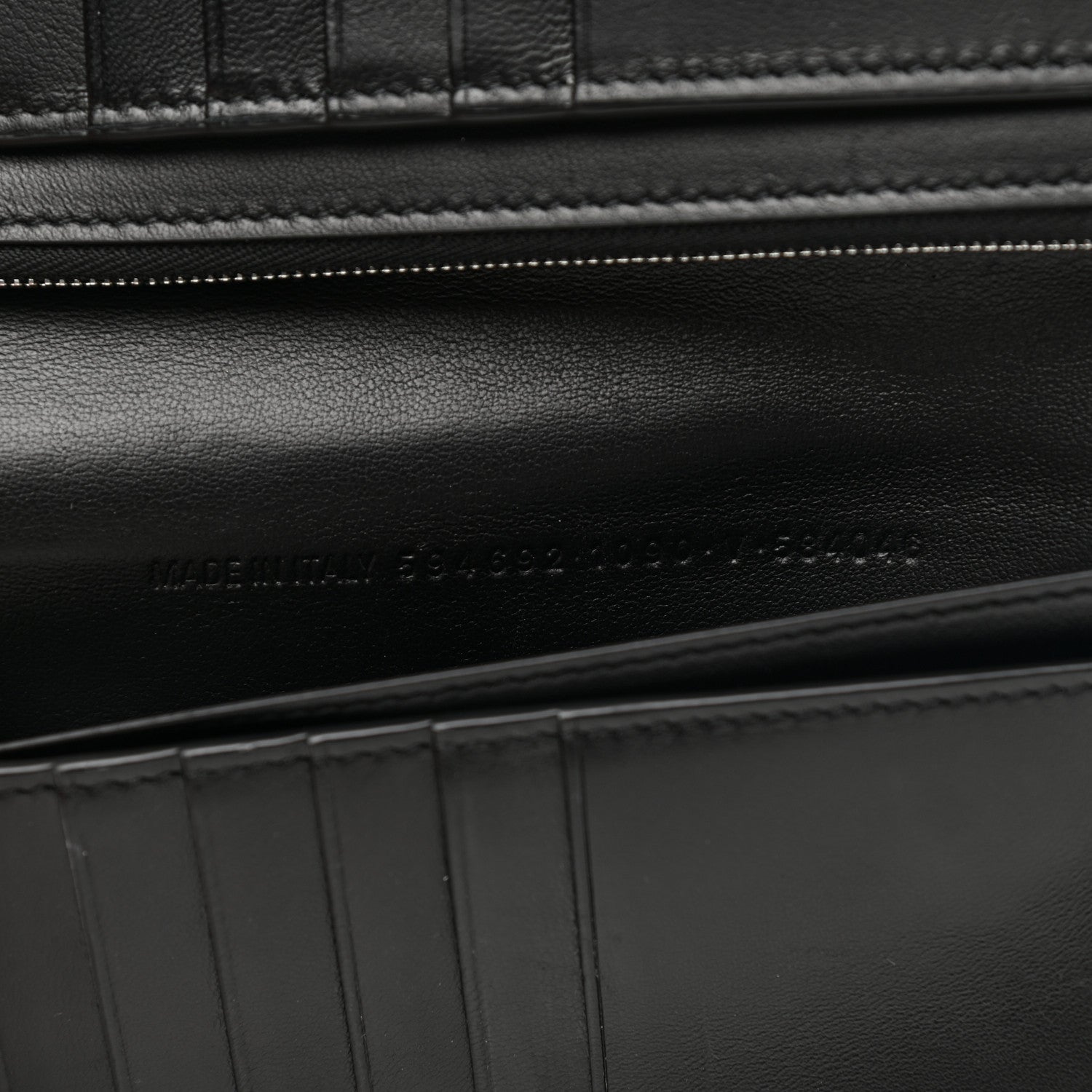 Balenciaga Calfskin Cash Vertical Long Wallet Black 7 of 8