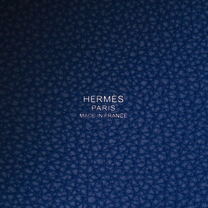 Hermes Taurillon Clemence Picotin Lock 18 PM Bleu Saphir 7 of 11