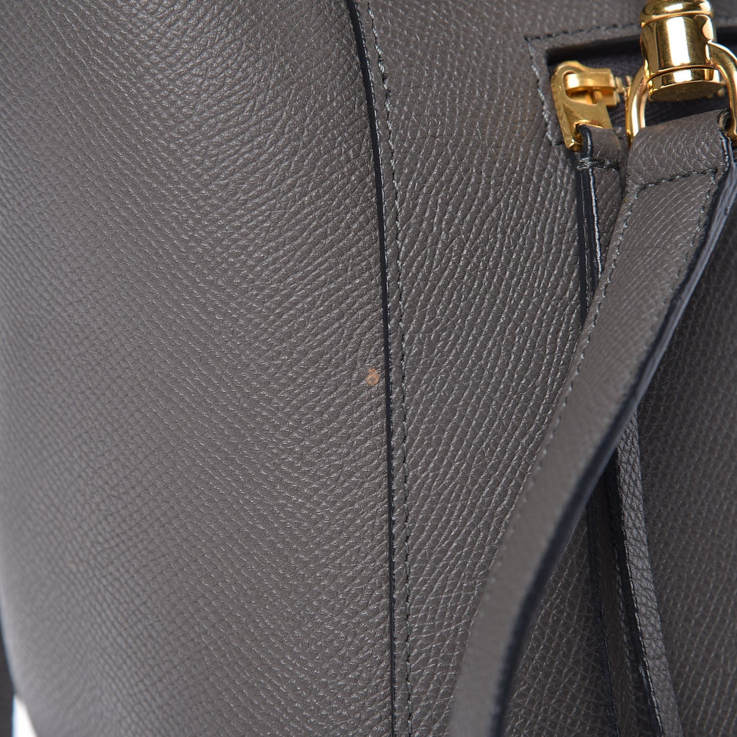Baby Grained Calfskin Micro Belt Bag Grey