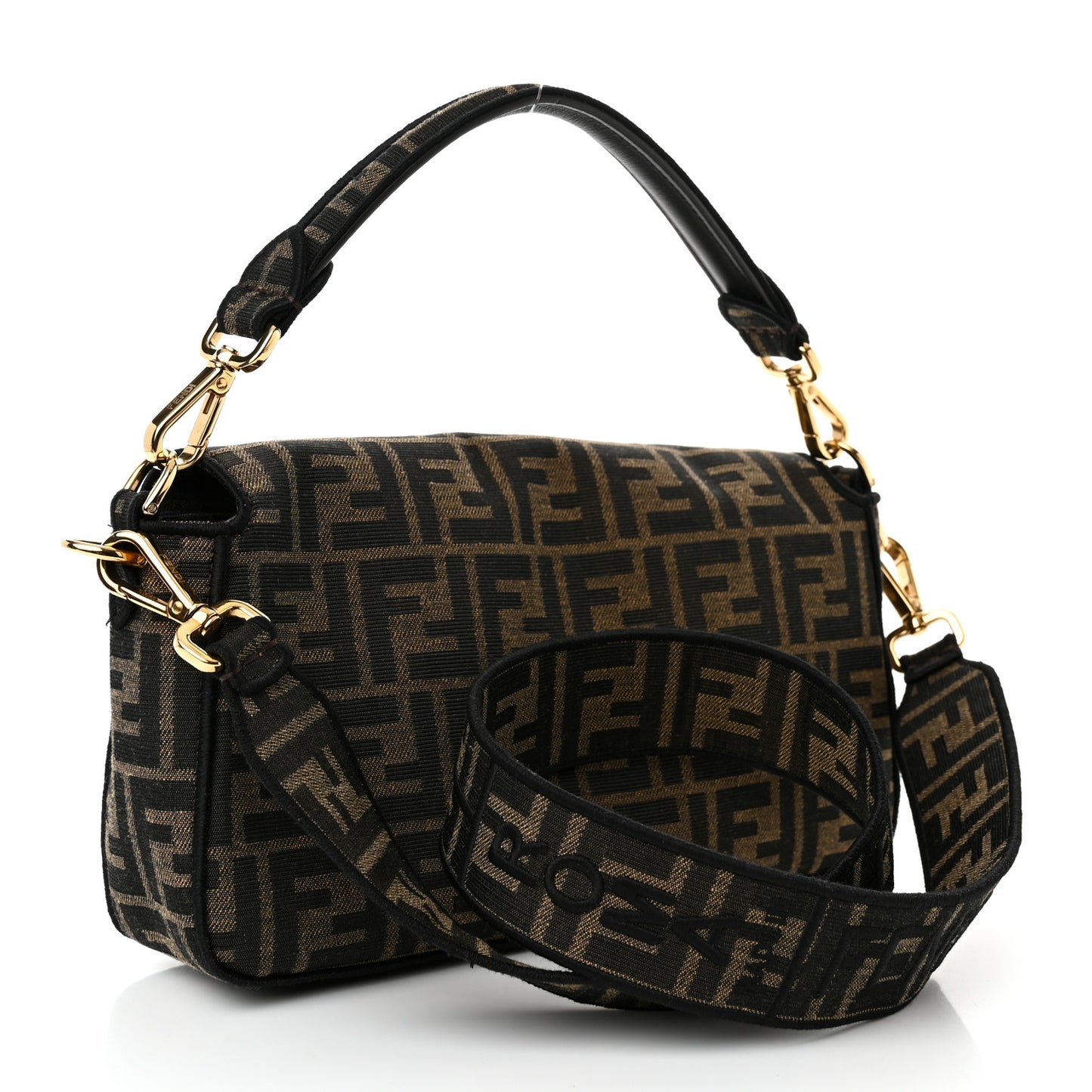Fabric Jacquard FF 1974 Medium Baguette Tobacco Moro Black