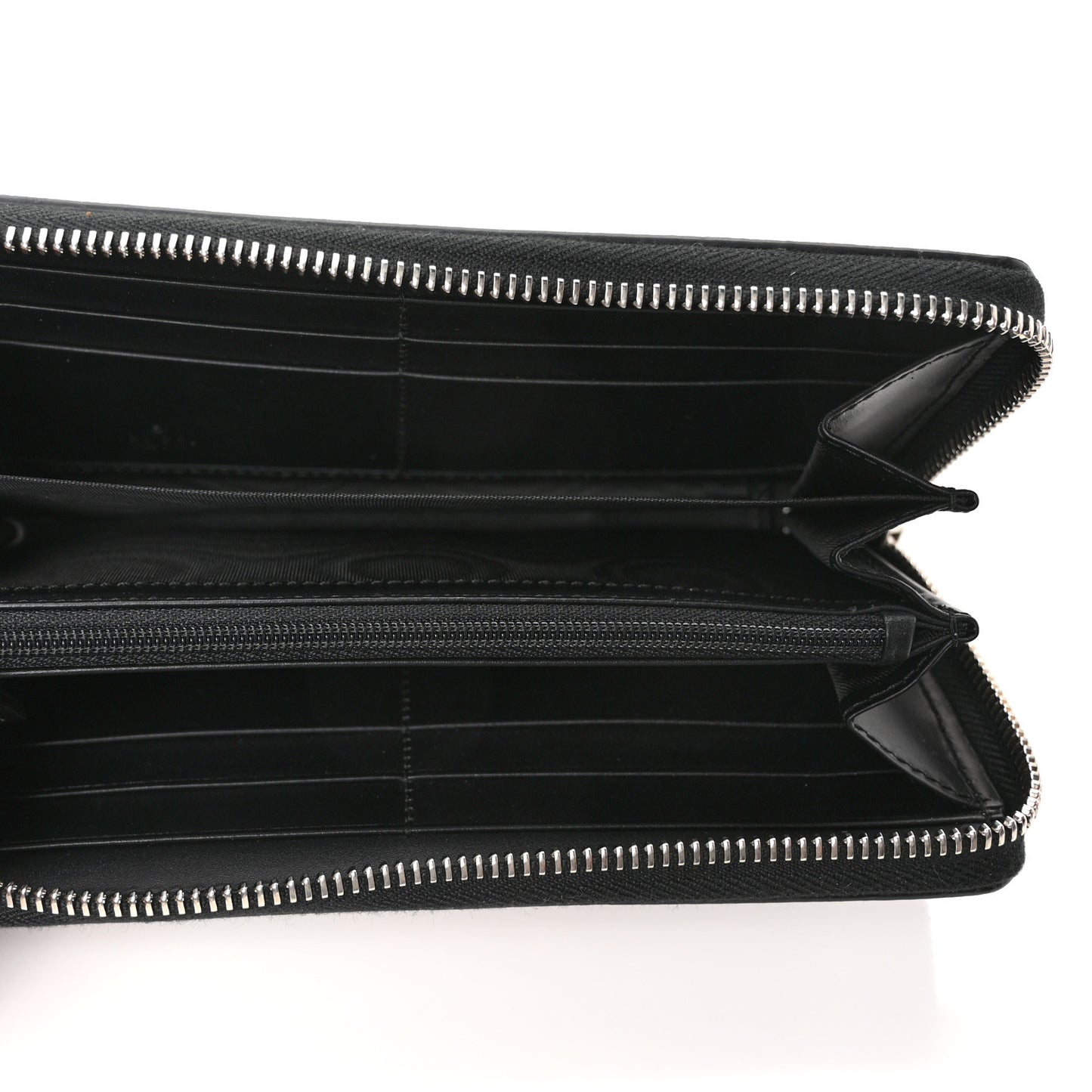 GG Supreme Monogram Kingsnake Zip Around Wallet Black
