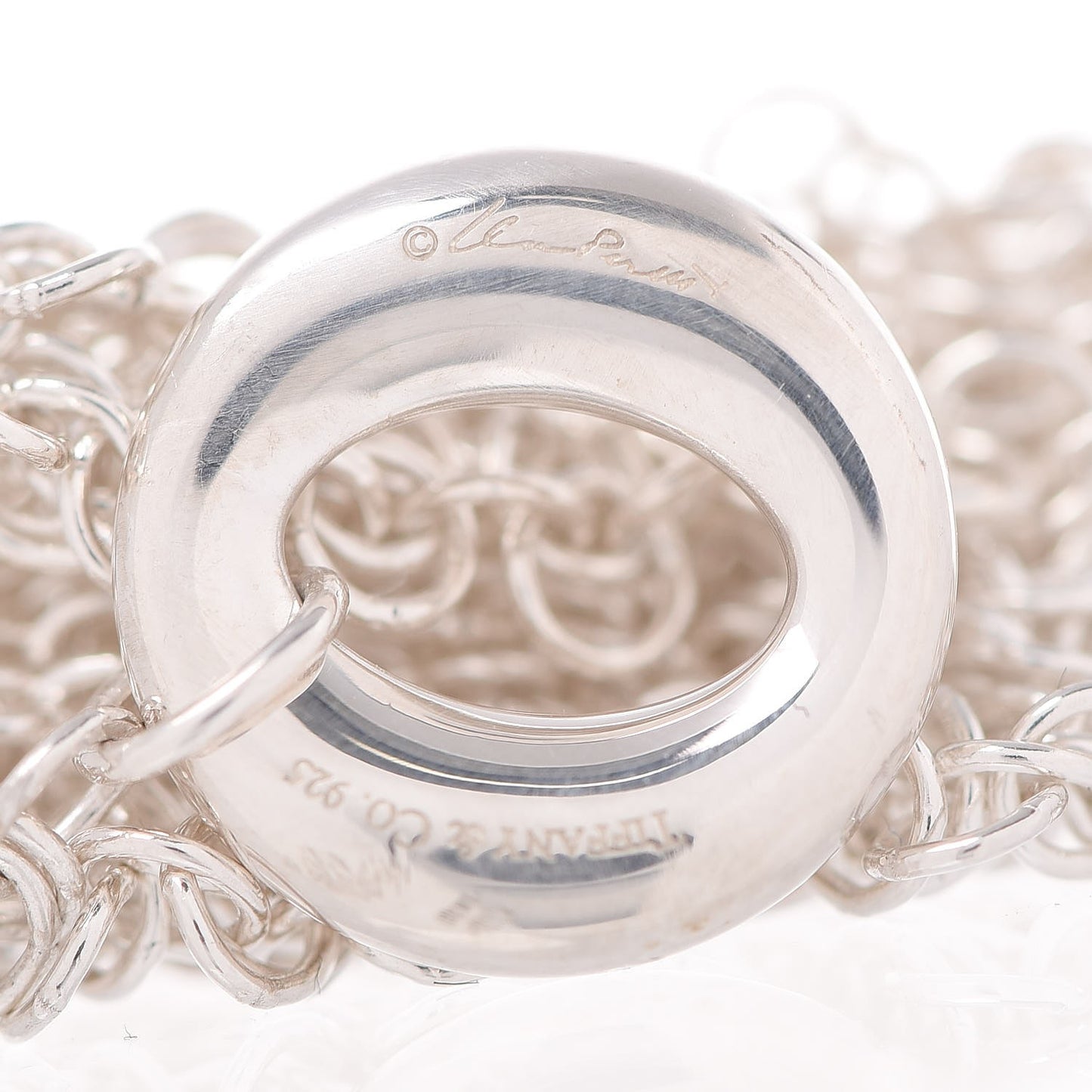 Sterling Silver Elsa Peretti Sevillana Mesh Toggle Bracelet