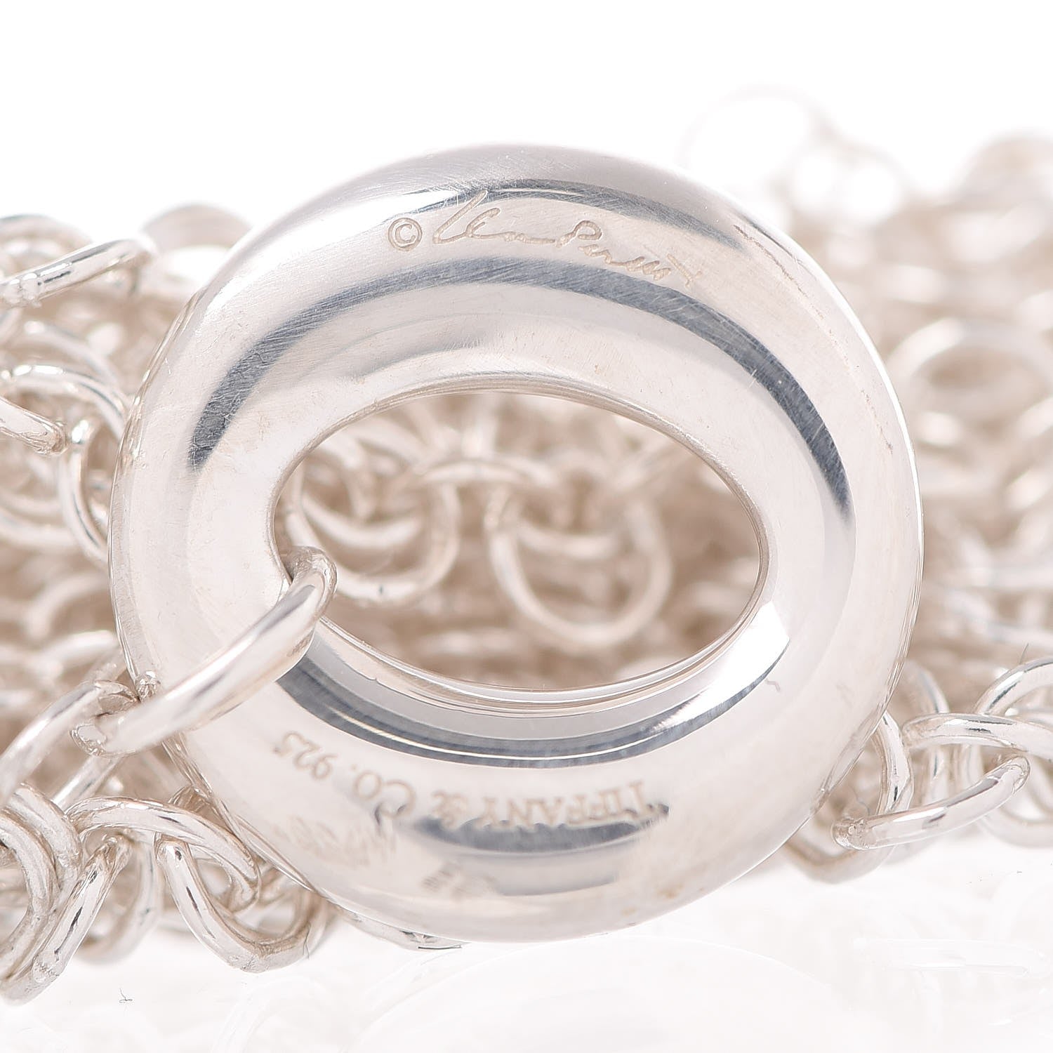 Tiffany Sterling Silver Elsa Peretti Sevillana Mesh Toggle Bracelet 4 of 4