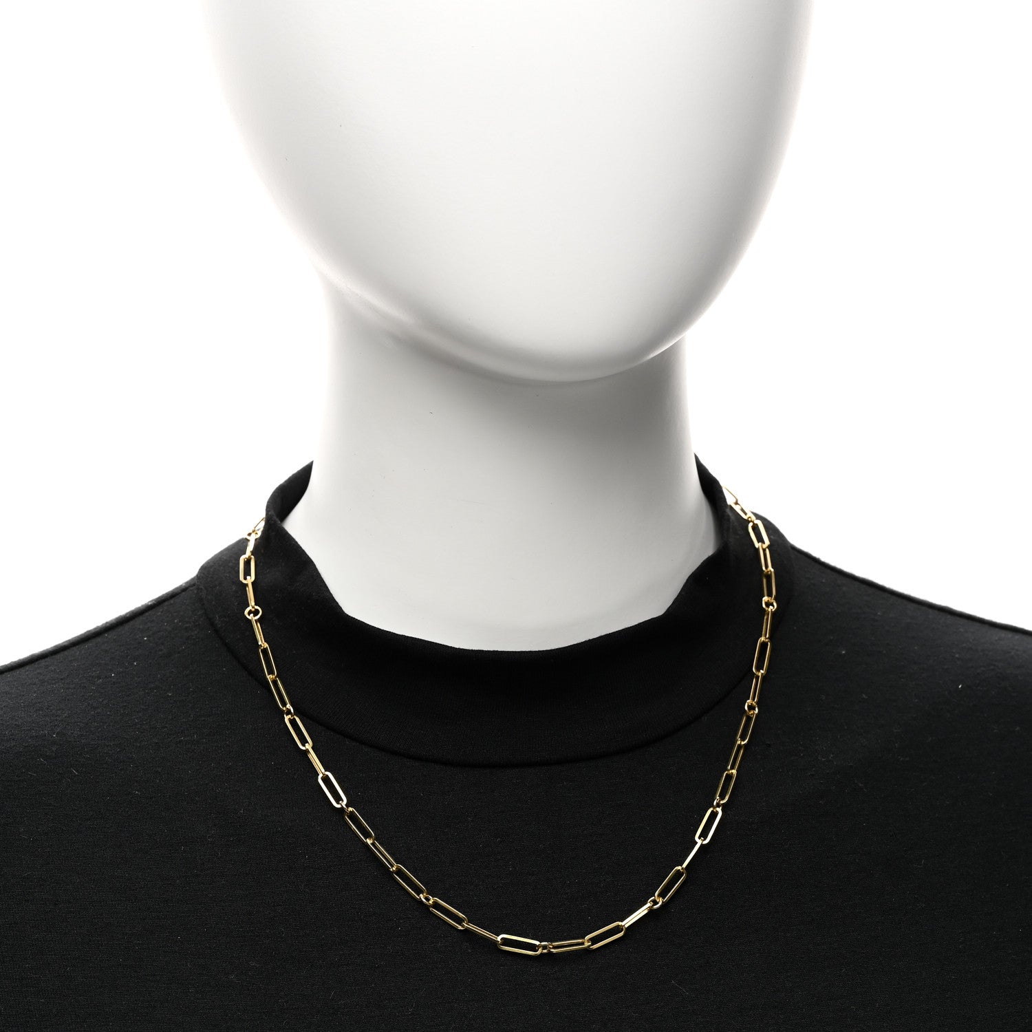 Roberto Coin 18K Yellow Gold Paper Clip Link Necklace 2 of 5