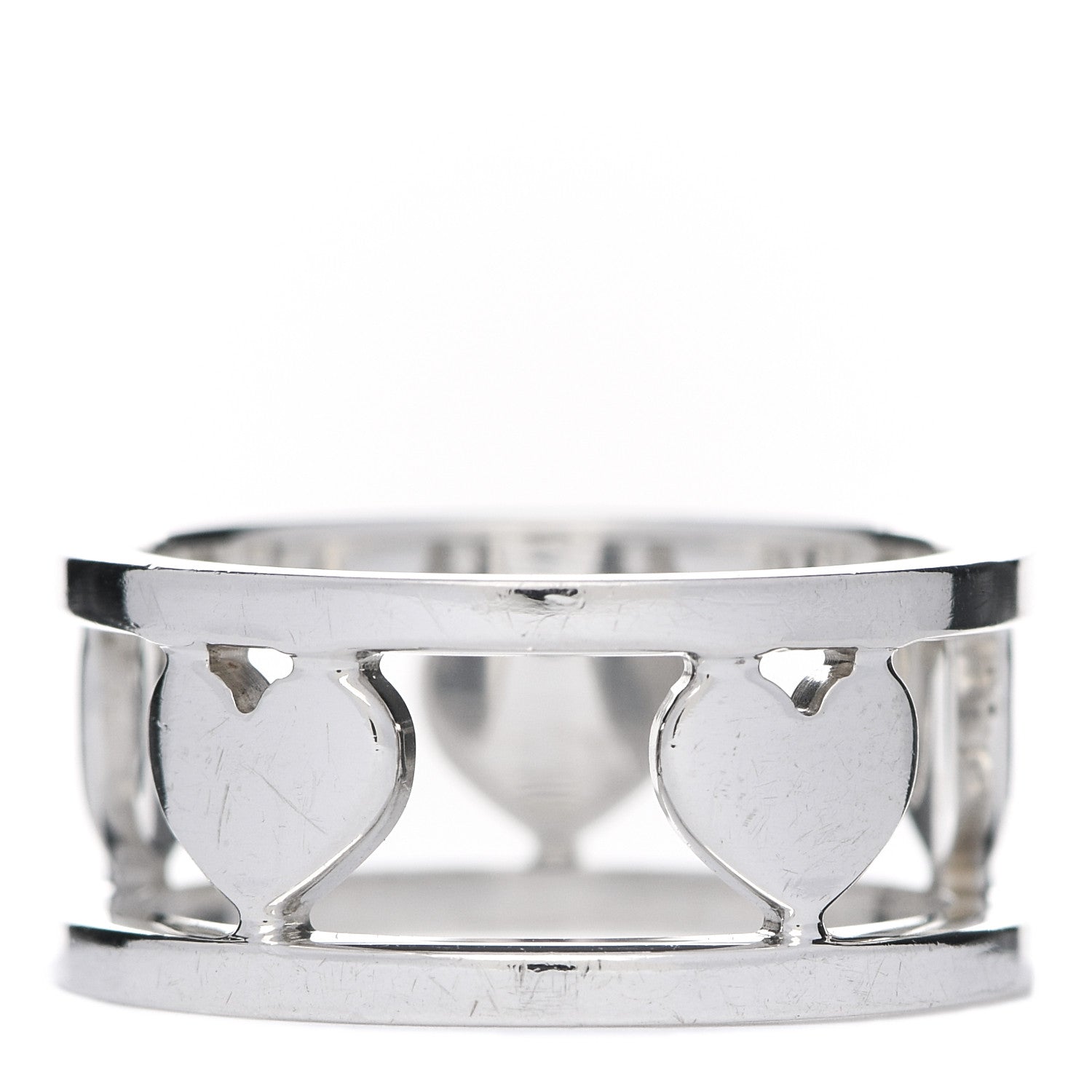 Tiffany Sterling Silver Heart Stencil Band Ring 50 5.25 3 of 5