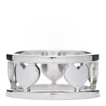 Tiffany Sterling Silver Heart Stencil Band Ring 50 5.25 3 of 5