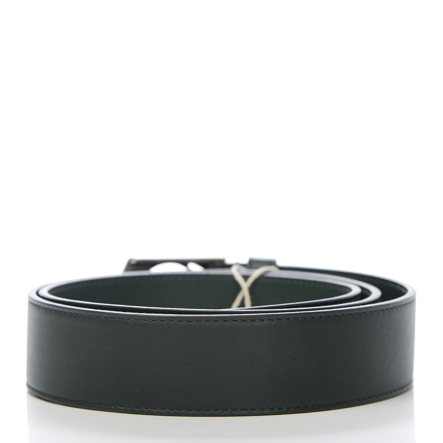 Moon Calfskin Nickel Interlocking G Plate Buckle Belt 90 36 Green