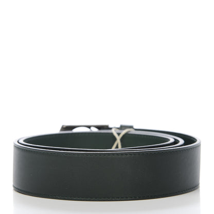 Gucci Moon Calfskin Nickel Interlocking G Plate Buckle Belt 90 36 Green 2 of 5