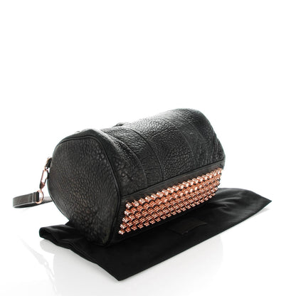 Alexander Wang Pebbled Lambskin Rocco Black Rose Gold Hardware 4 of 7