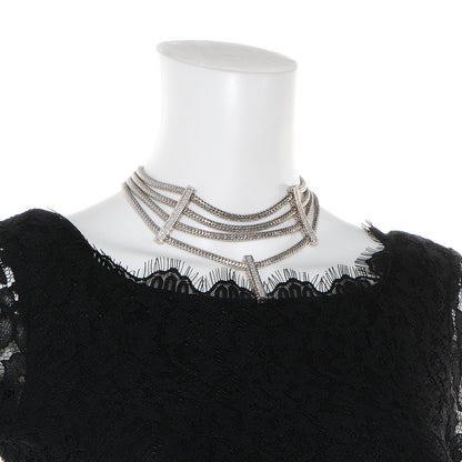 John Hardy Sterling Silver Pave Diamond Choker Necklace 2 of 6