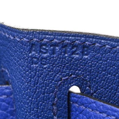 Hermes Taurillon Clemence Kelly Retourne 28 Bleu Electrique 7 of 11