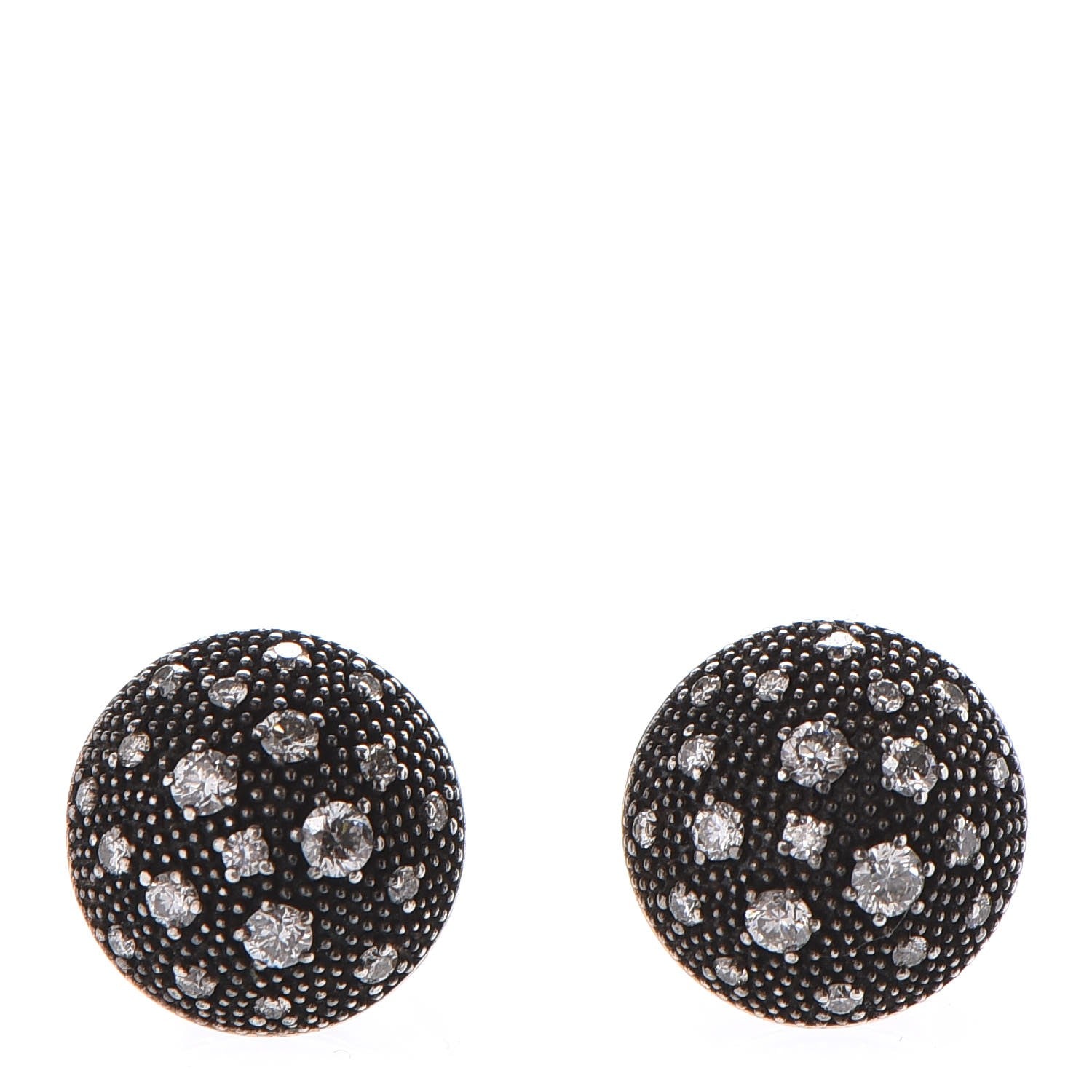 David Yurman Sterling Silver Diamond Midnight Melange Earrings 1 of 5