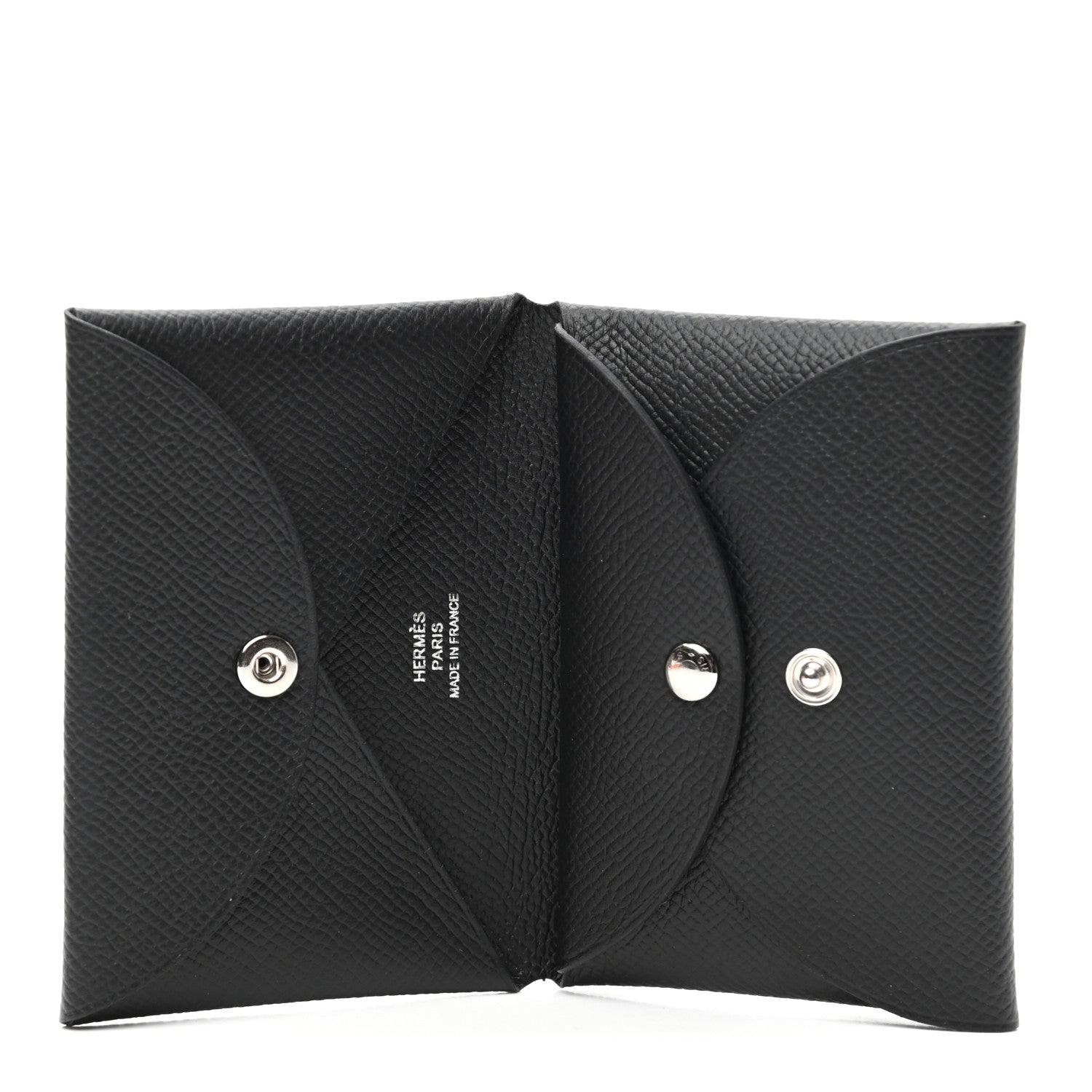 Hermes Epsom Calvi Duo Card Case Black 5 of 6