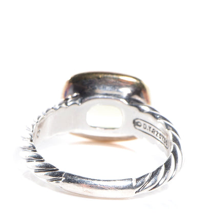 David Yurman Sterling Silver 18k Yellow Gold Champagne Citrine 10mm Noblesse Ring 54 7 3 of 6