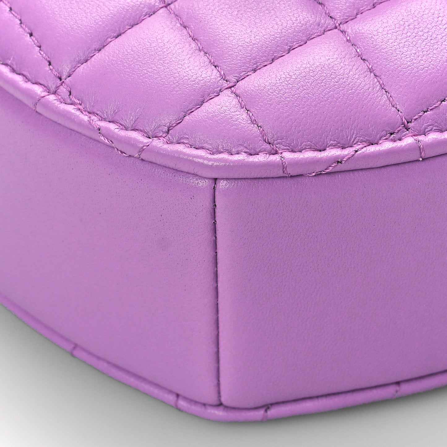 Lambskin Quilted CC In Love Heart Bag Purple