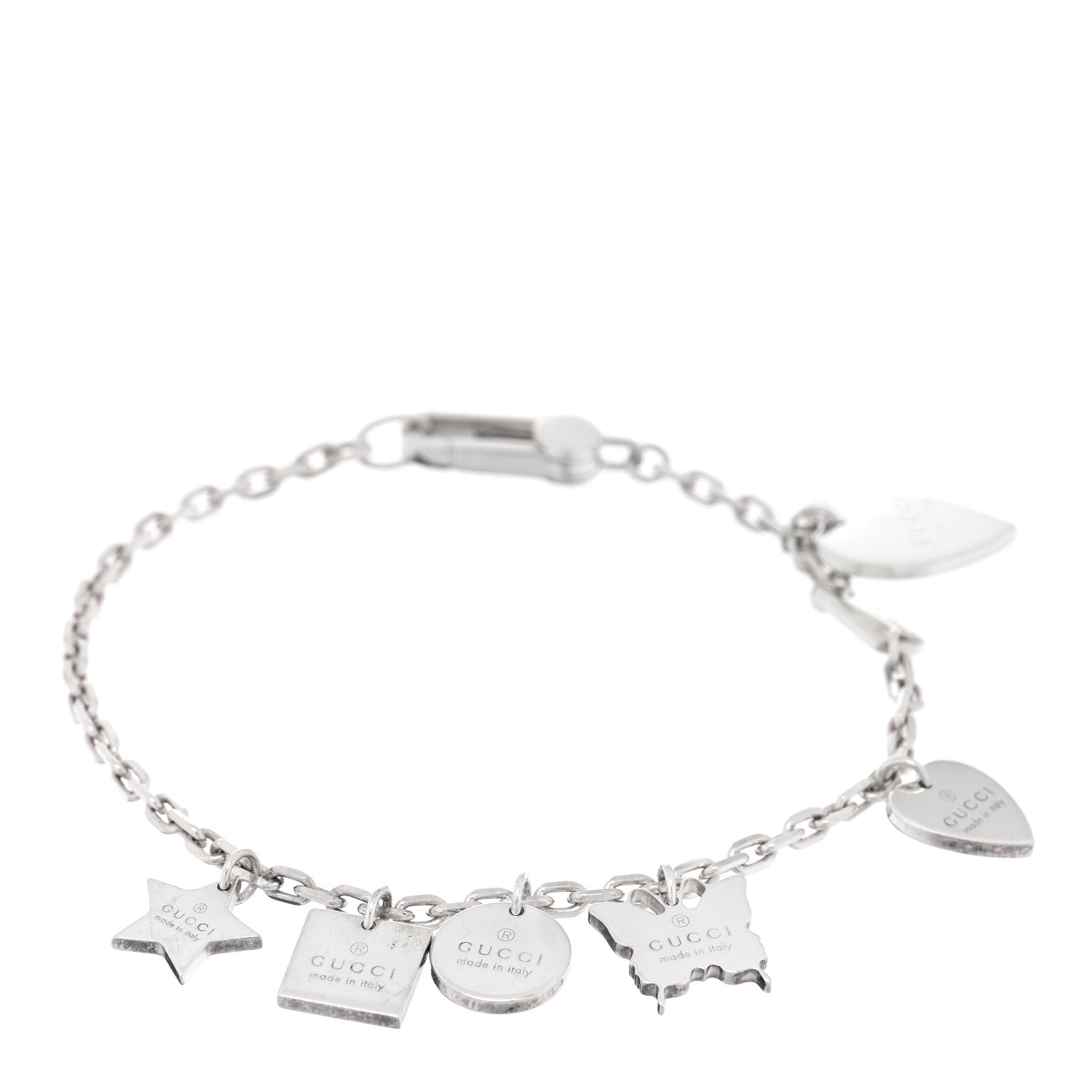 Gucci Sterling Silver Trademark Charm Bracelet 1 of 3