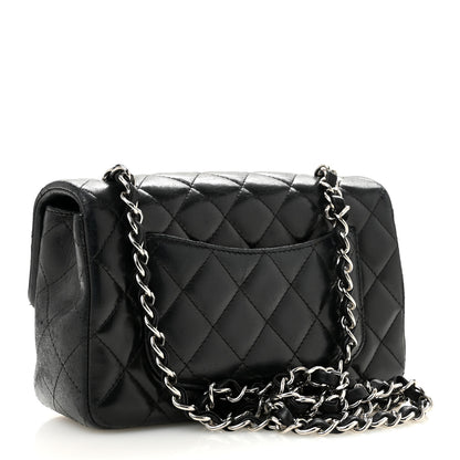 Chanel Lambskin Quilted Mini Rectangular Flap Black 3 of 15