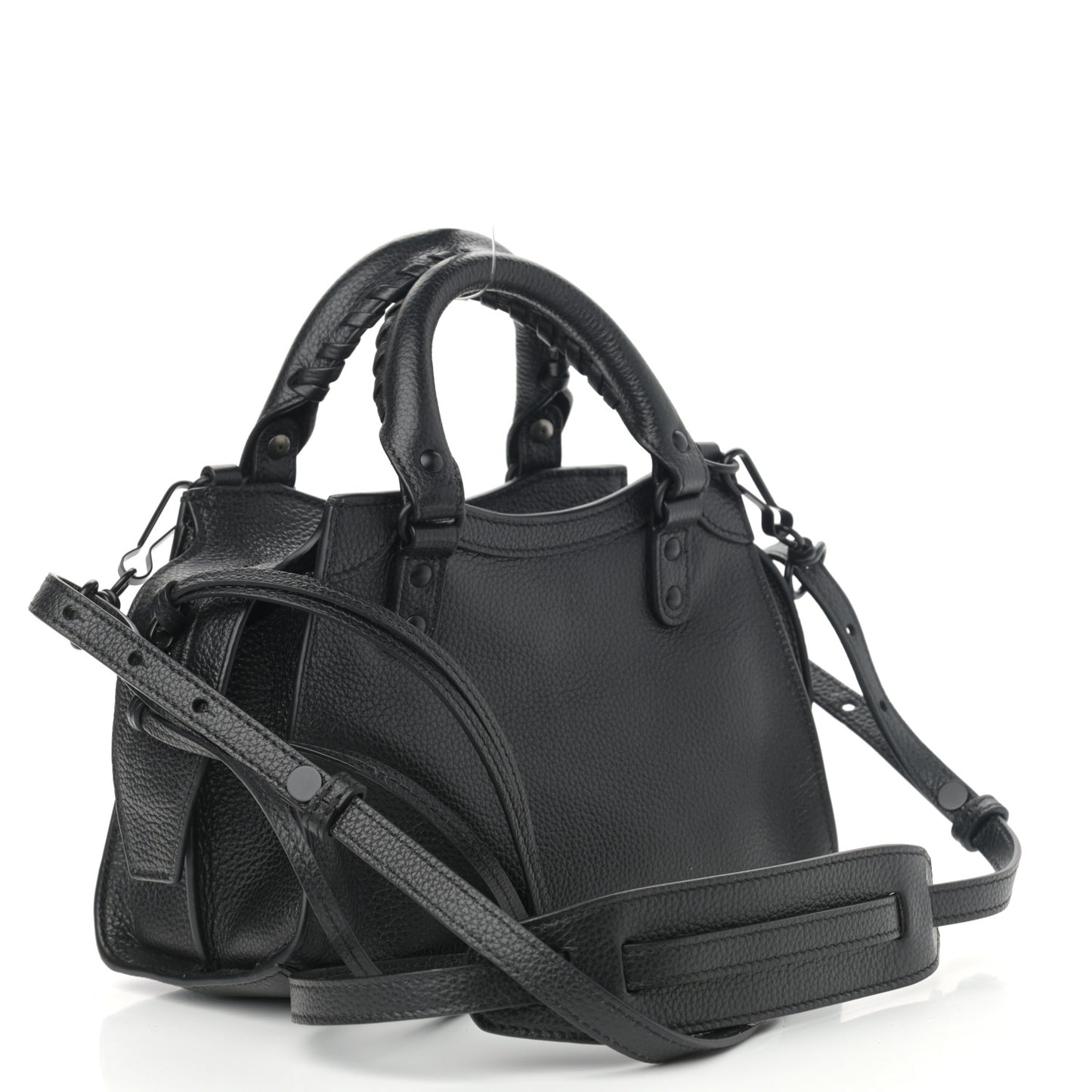 Grained Calfskin Neo Classic Black Hardware Mini City Black
