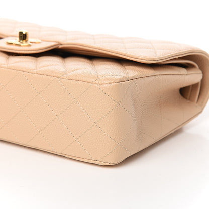 Chanel Caviar Quilted Medium Double Flap Beige 8 of 9