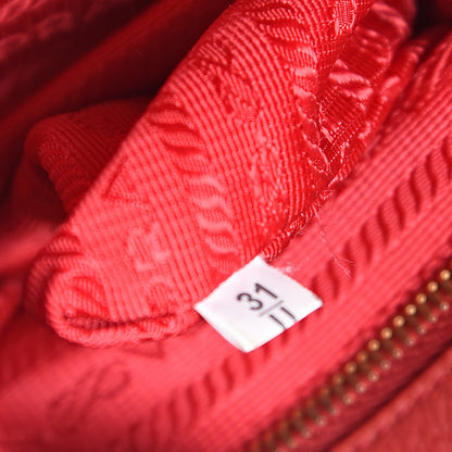 Prada Vitello Daino Side Pocket Hobo Rosso 7 of 15