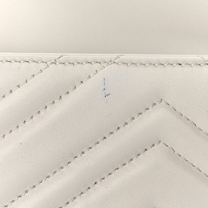 Gucci Calfskin Matelasse Super Mini GG Marmont Shoulder Bag White 11 of 12
