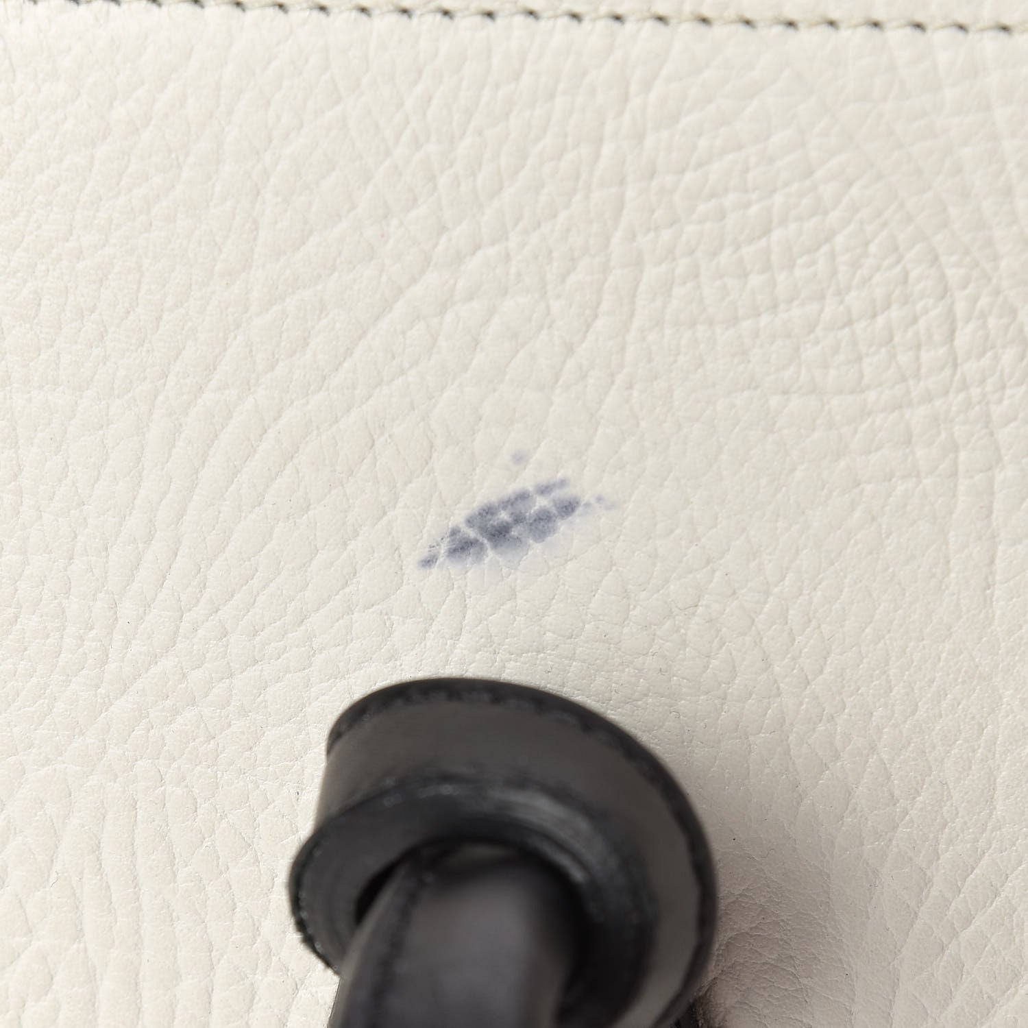 Celine Elephant Calfskin Mini Bi-Color Tie Knot Tote White Black 13 of 21
