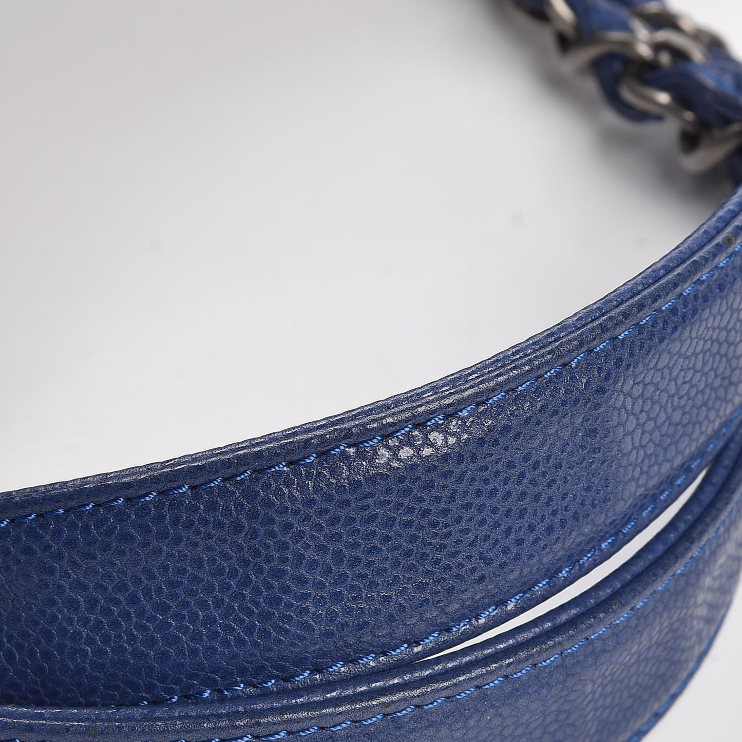 Caviar Quilted Grand Shopping Tote GST Dark Blue