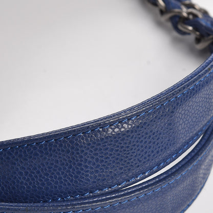 Chanel Caviar Quilted Grand Shopping Tote GST Dark Blue 8 of 9