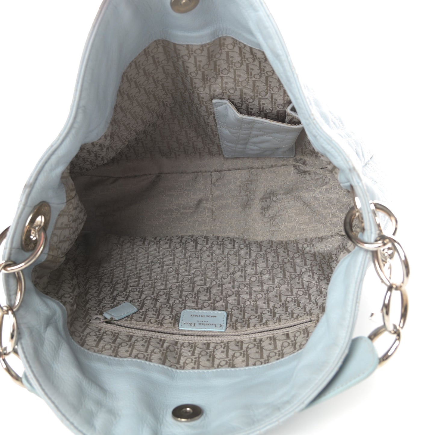 Lambskin Cannage Dior Soft Hobo Light Blue