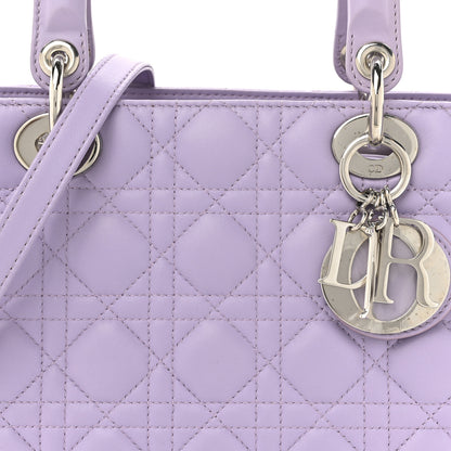 Christian Dior Lambskin Cannage Medium Lady Dior Purple 7 of 12