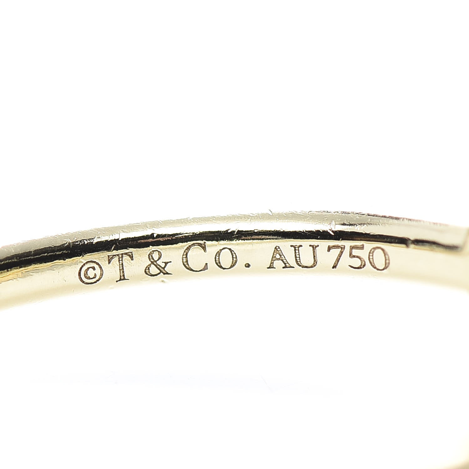 Tiffany 18K Yellow Gold Diamond T Wire Ring 50 5.5 5 of 6