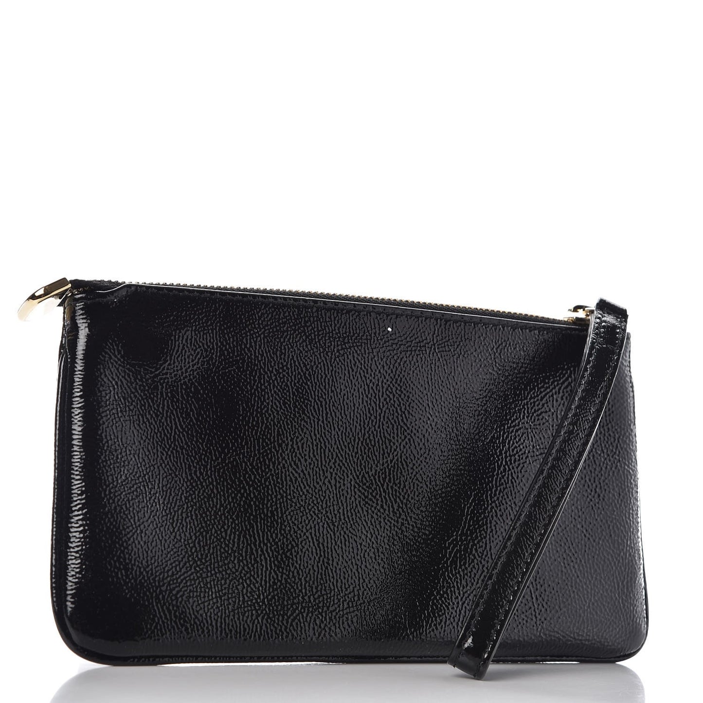 Soft Patent Soho Wristlet Black
