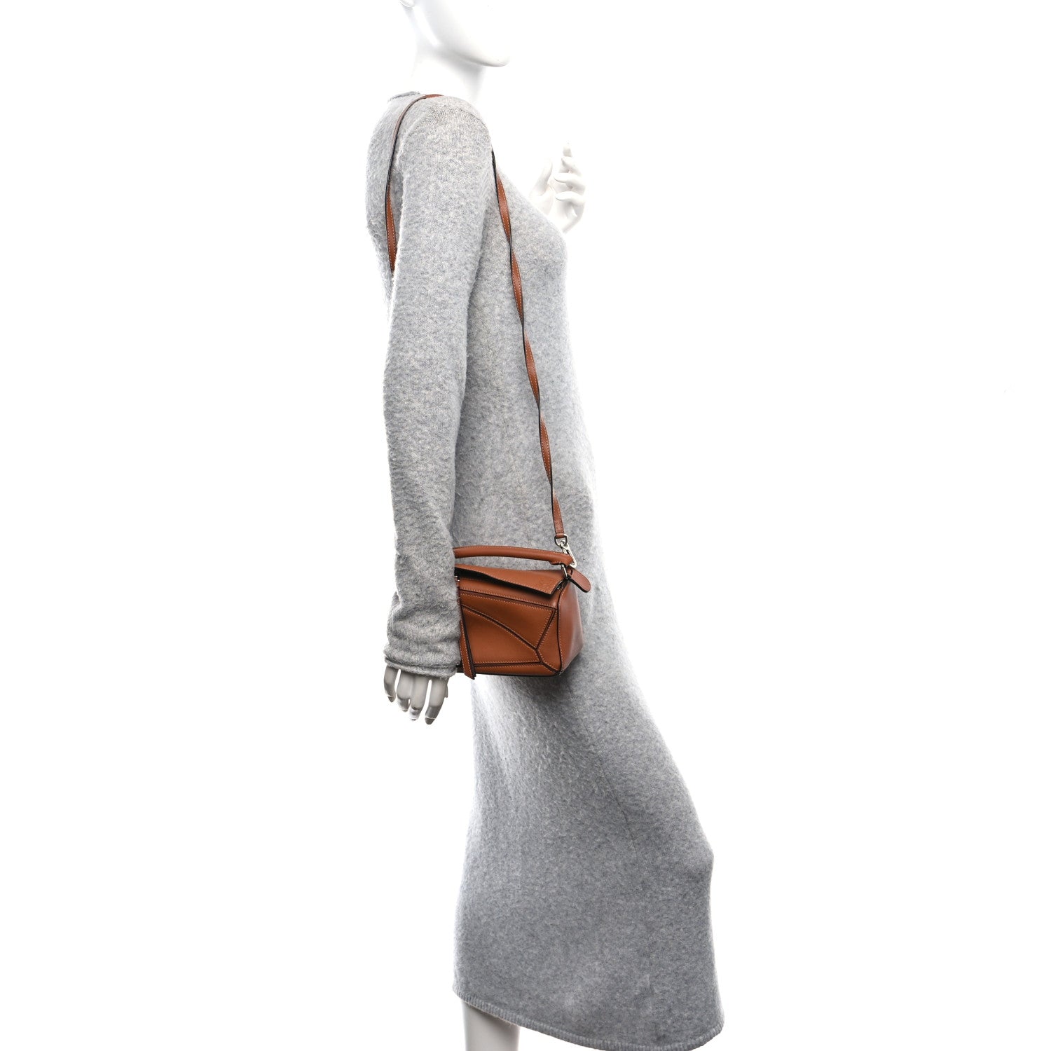 Loewe Calfskin Mini Puzzle Bag Tan 2 of 11