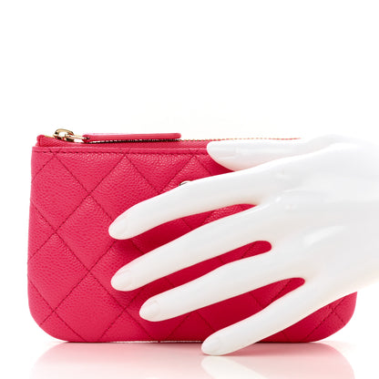 Chanel Caviar Quilted Small Cosmetic Case Pink 2 of 8