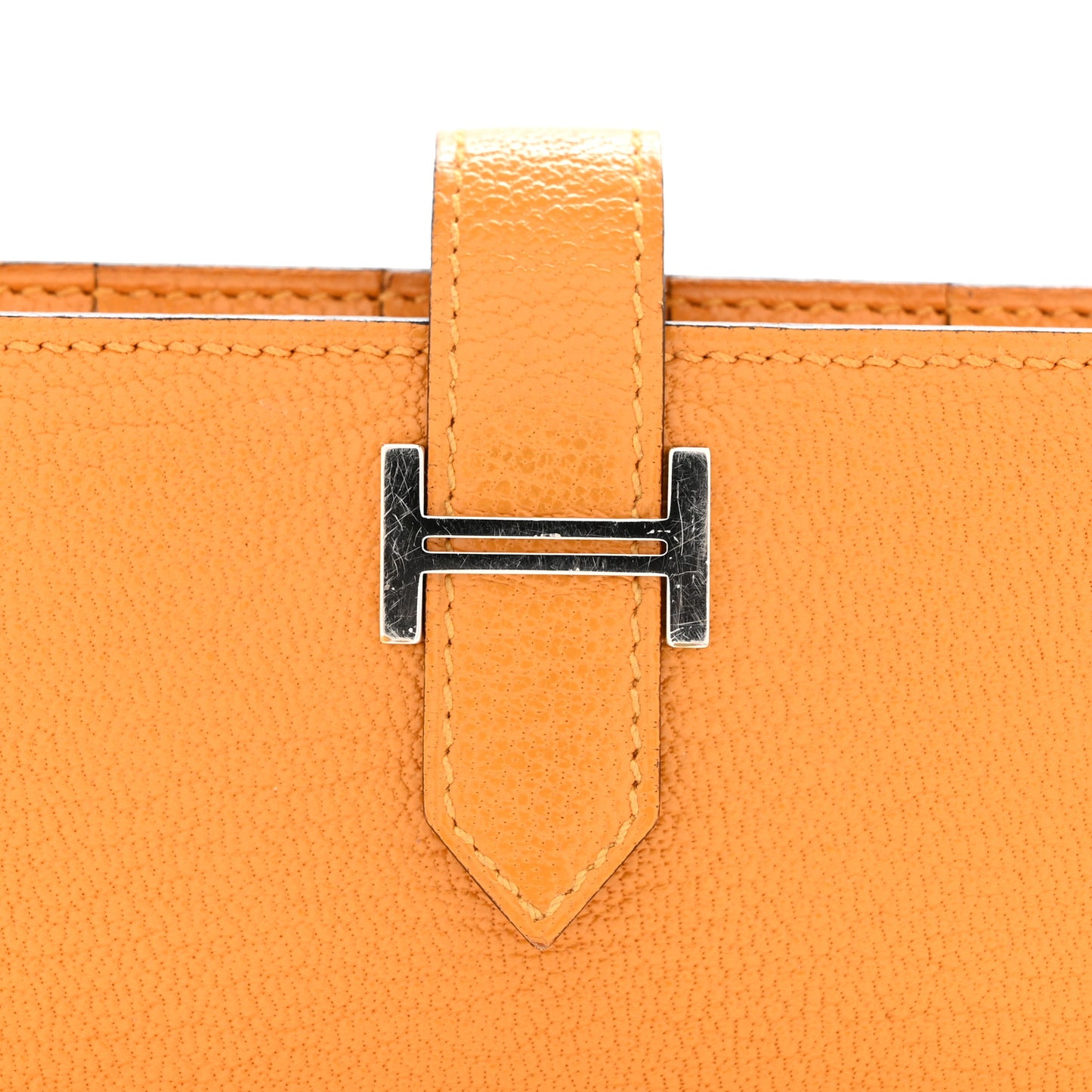 Chèvre Mysore Bearn Gusset Wallet Jaune Ambre