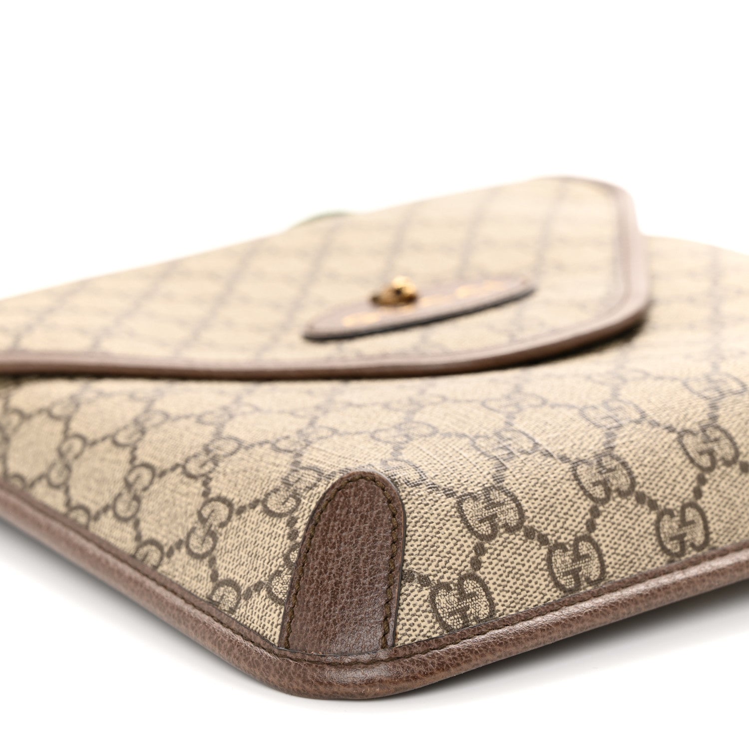 Gucci GG Supreme Monogram Web Medium Neo Vintage Flap Messenger Bag Beige New Acero 8 of 9