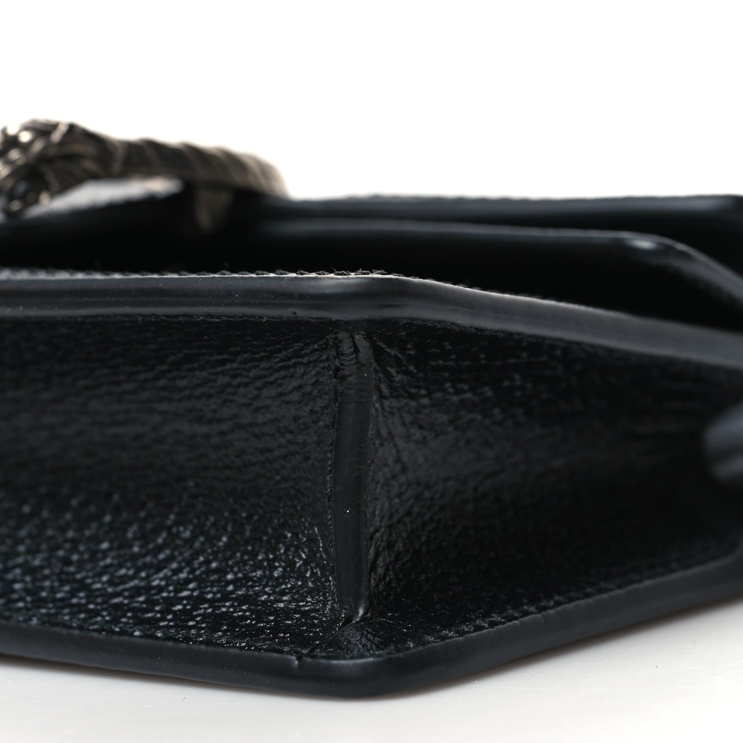 Gucci Jacquard Black Denim GG Monogram Super Mini Dionysus Shoulder Bag Black Ivory 9 of 10