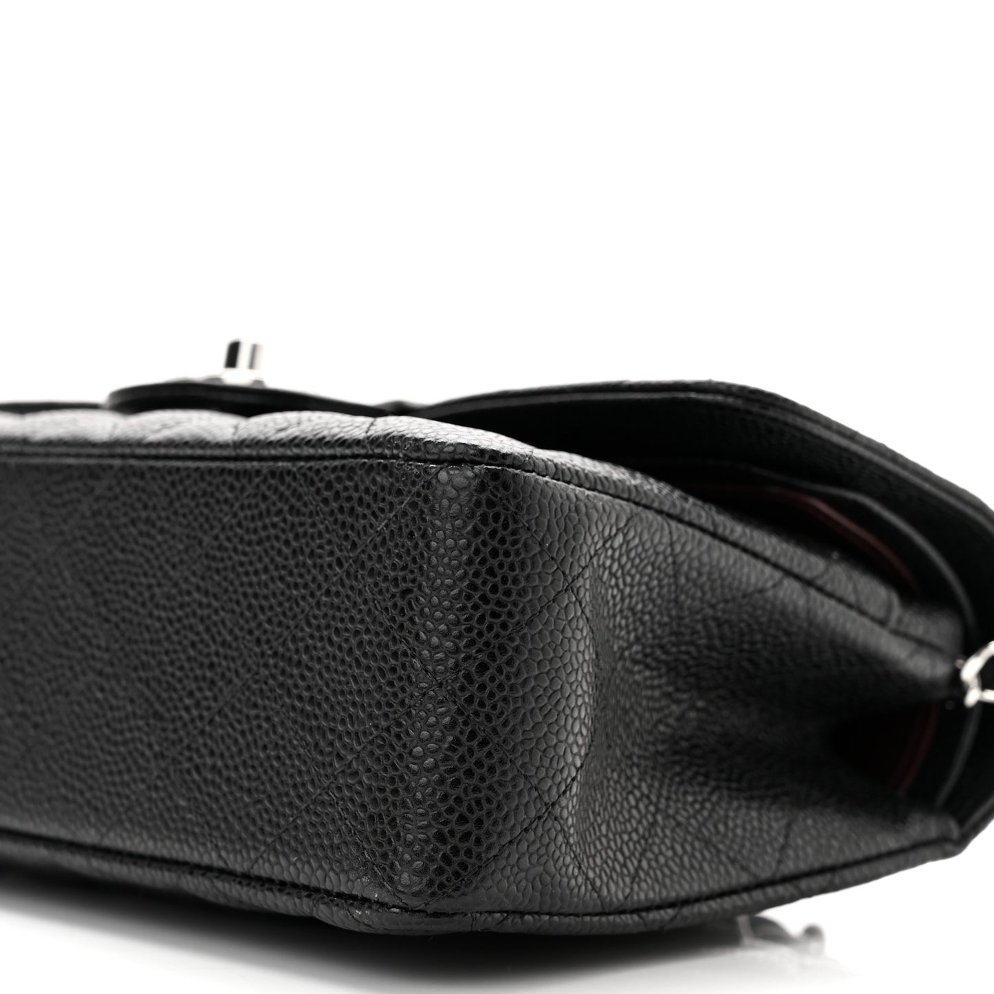 Caviar Quilted Small Double Flap Black