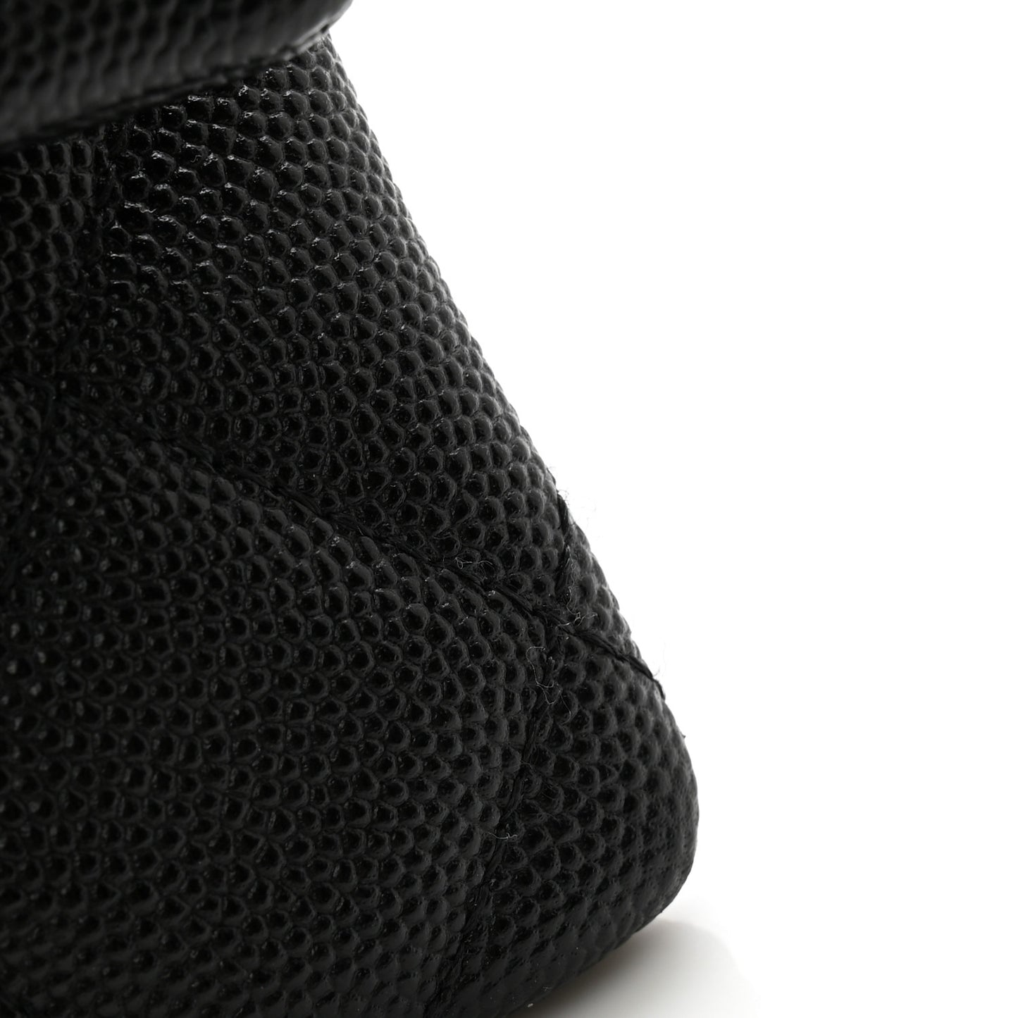 Caviar Quilted Flap Clutch Black